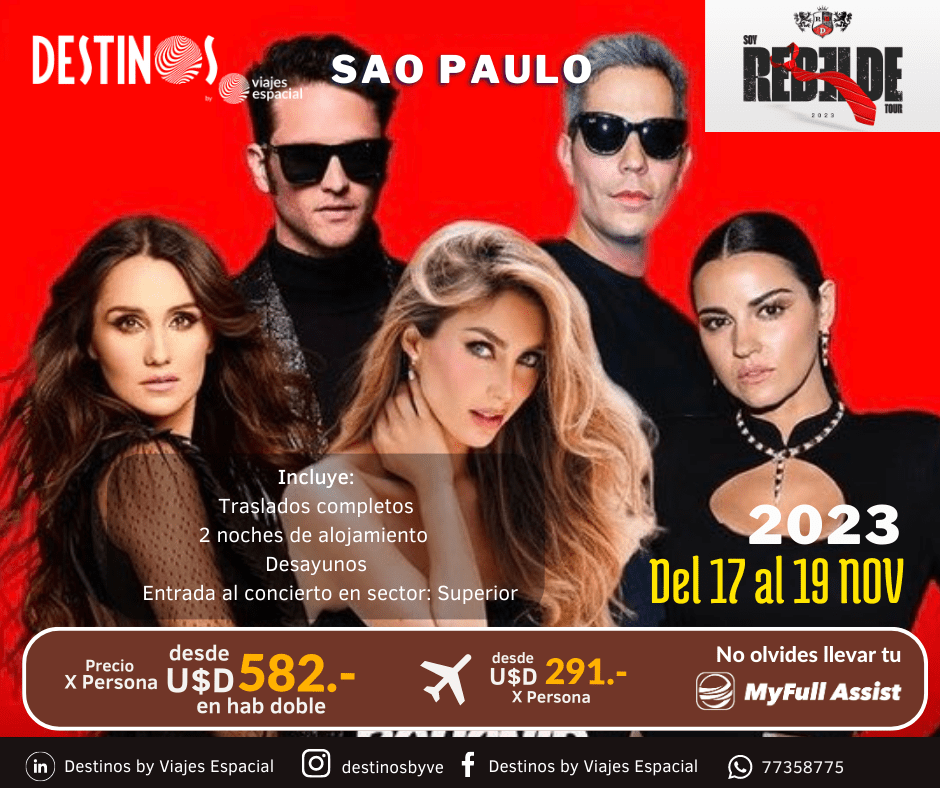 Paquetes Promocionales Conciertos Destinos by Viajes Espacial